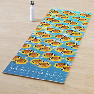 Tapis De Yoga Beurre-lune tropicale dans l'eau mousseuse