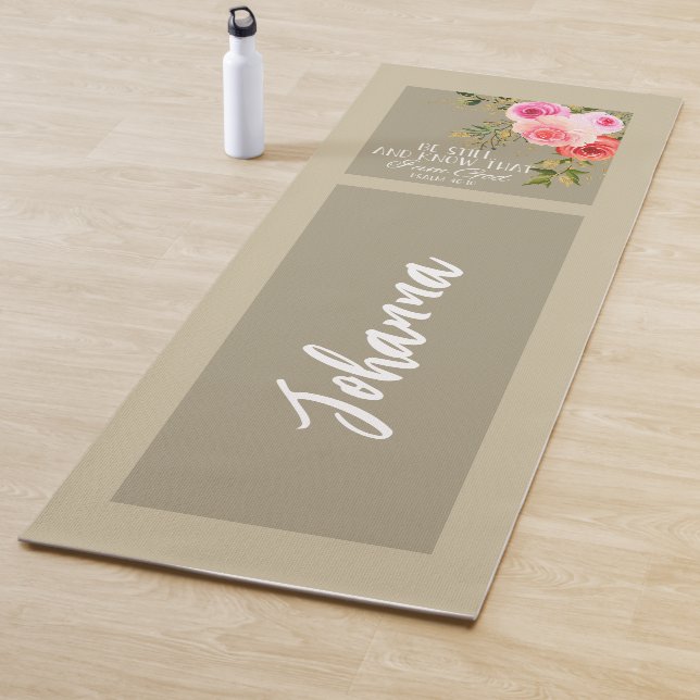 Tapis De Yoga Bible Verse Floral (En situation)