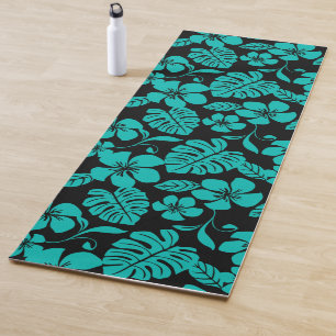 TAPIS DE YOGA BIKINI ROSE (NOIR/TURQUOISE)