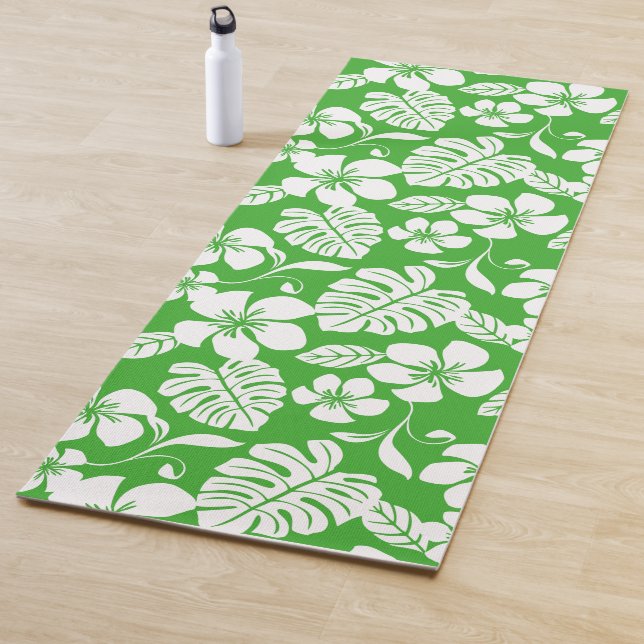 TAPIS DE YOGA BIKINI ROSE (VERT VERT VERT) (En situation)