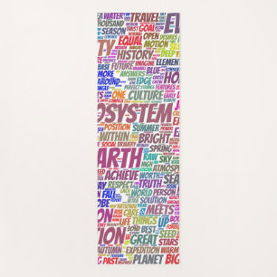 Tapis De Yoga Bio Nuage de Mots Texte Modèle Biodiversité