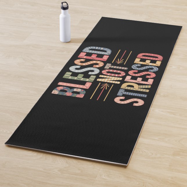 Tapis De Yoga Blessed Not Stressed Yoga Mat (En situation)