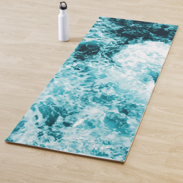 Tapis De Yoga Bleu (En situation)