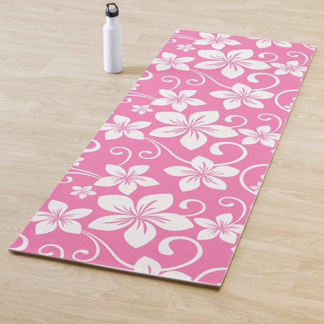 TAPIS DE YOGA BLEU HAWAII (ROSE DE BUBBLEGUM) (En situation)