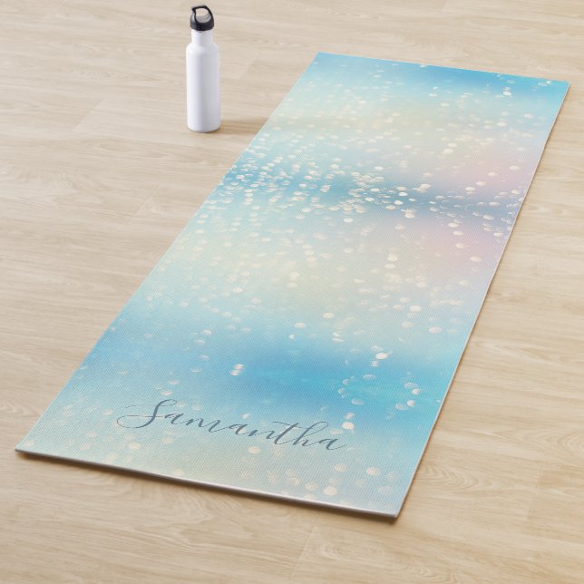 Tapis De Yoga Bleu Shimmer Yoga Mat (En situation)