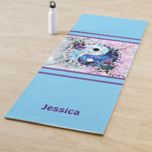 Tapis De Yoga Bleu Yin Yang