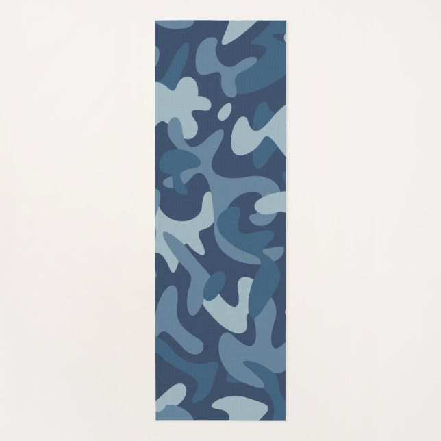 Tapis De Yoga Blue Camouflage Pattern (Devant)