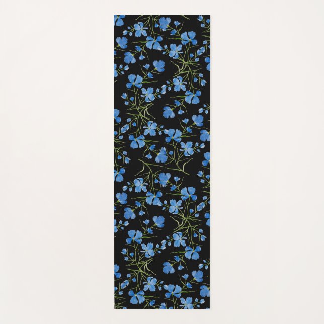 Tapis De Yoga Blue Cosmos Flowers (Devant)