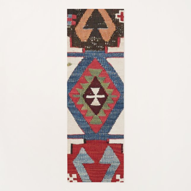 Tapis De Yoga Blue Diamond Arrow Konya // 19e siècle (Devant)