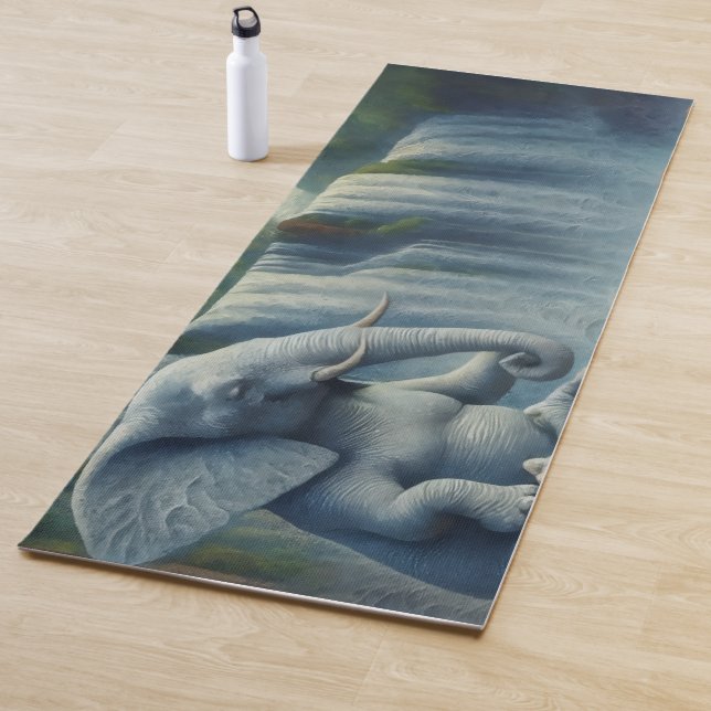 Tapis De Yoga Blue Elephant  (En situation)