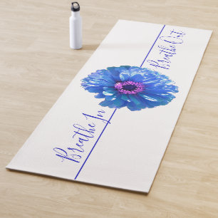 Tapis De Yoga Blue floral Blue Daisy - respirez dedans. Respire