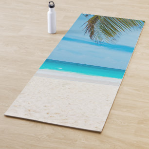 Tapis De Yoga Blue Sky Palms Sea Sand Fitness Modèle élégant