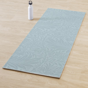 Tapis De Yoga Boho Blue Botanical Motif