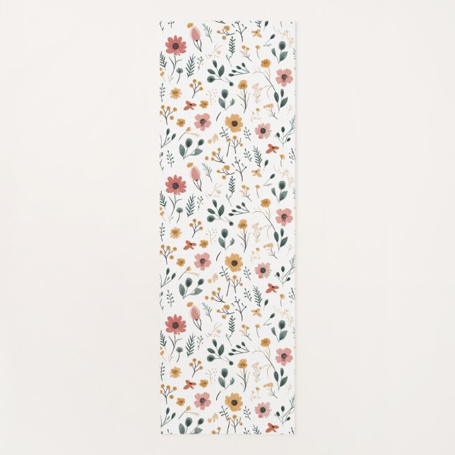 Tapis De Yoga Boho Fleur Sauvage (Devant)