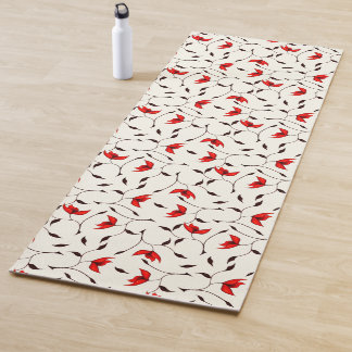 Tapis De Yoga Boho fleurs motif élégant minimaliste élégant