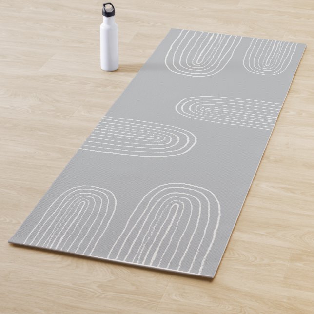 Tapis De Yoga Boho milieu du siècle chic arc-en-ciel (En situation)