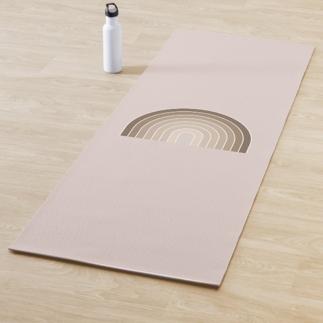 Tapis De Yoga Boho Rainbow Olive Earth Tons (En situation)