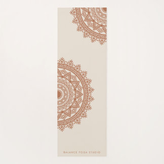 Tapis De Yoga Boho Terracotta Mandala Nom personnalisé