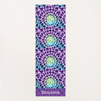 Tapis De Yoga Boho violet vert Turquoise Cravate-Motif