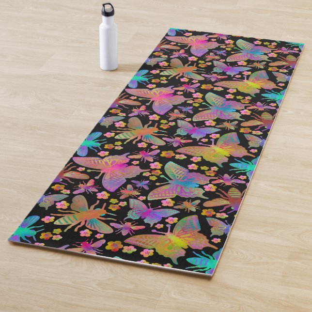Tapis De Yoga Bombardier papillons sur l'emplacement (En situation)