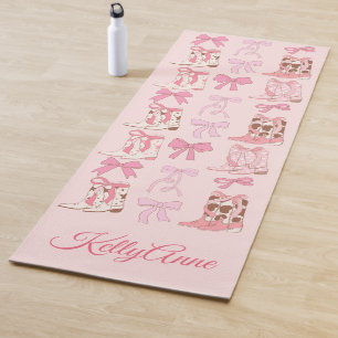Tapis De Yoga Boots & Bows Girl Western Personnalisé Yoga Mat