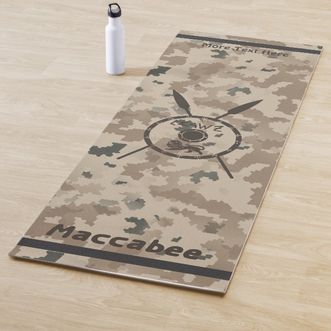 Tapis De Yoga Bouclier Maccabee du désert et oreilles (En situation)