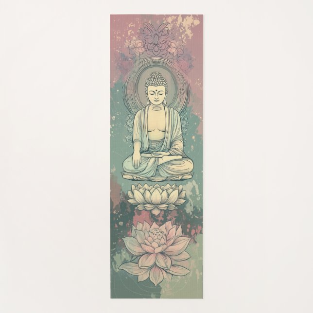 Tapis De Yoga Bouddha de haute qualité Yoga Mat pour le Mouvemen (Devant)