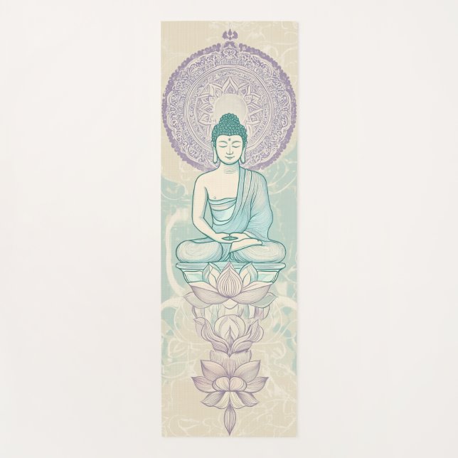 Tapis De Yoga Bouddha Yoga Mat - Parfait pour la méditation (Devant)