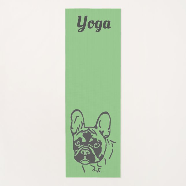 Tapis De Yoga Bouledogue français tête de chien Bouledogue franç (Devant)