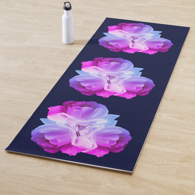 Tapis De Yoga Bouquet d'art aux fleurs blanches (En situation)