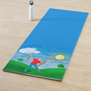 Tapis De Yoga Boy Painting Skies