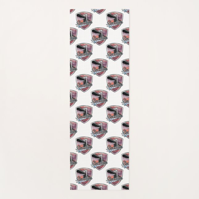 Tapis De Yoga Brooklyn Design Silver sans couture (Devant)