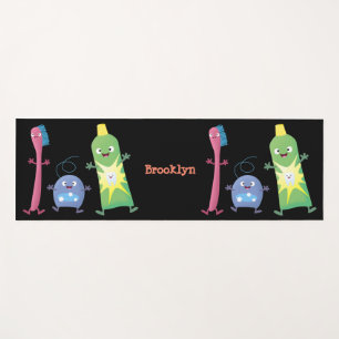 Tapis De Yoga Brosse à dents mignonne dentifrice dentaire soie d