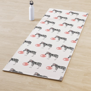 Tapis De Yoga Buble Gum Zebra Blowbble Motif