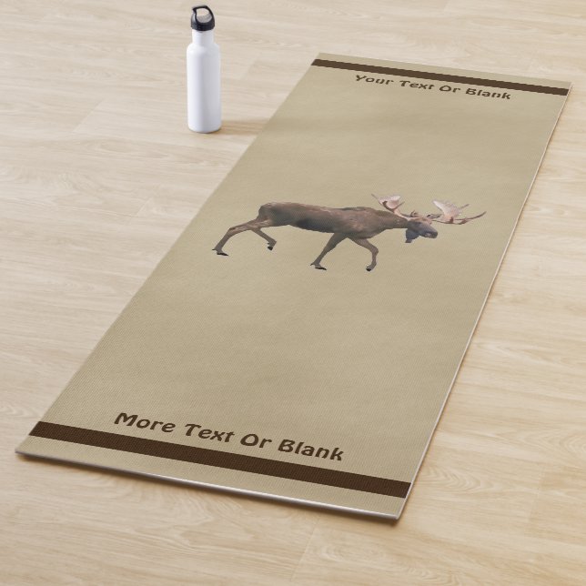 Tapis De Yoga Bull Moose Sur Ancien Papier (En situation)