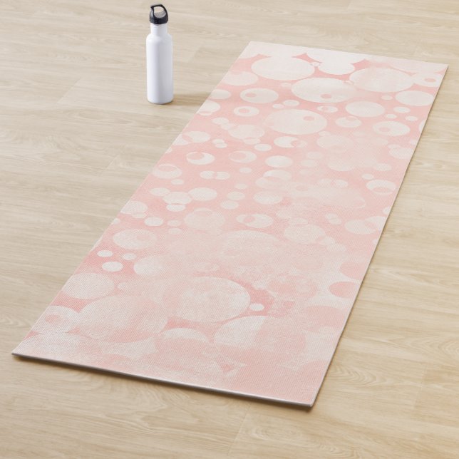 Tapis De Yoga Bulles blanches roses pois Yoga Mat (En situation)
