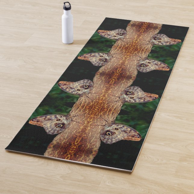 Tapis De Yoga Butterfly Brown Gros plan Nature Abstraite (En situation)