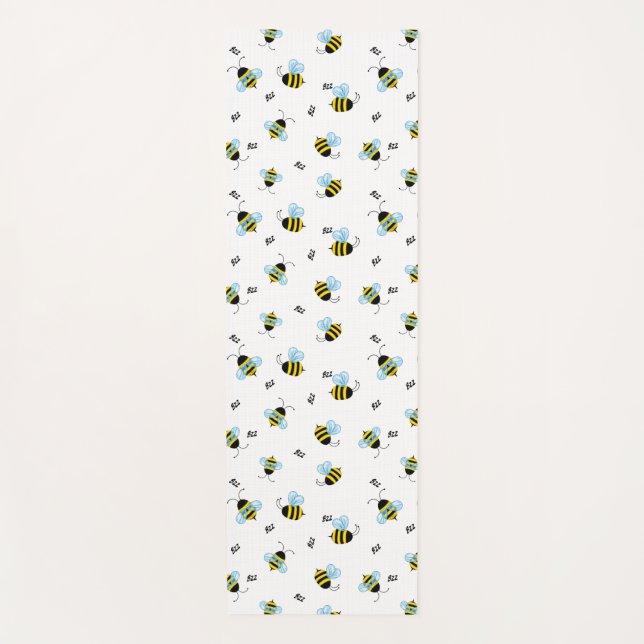 Tapis De Yoga Buzzing Bumblebees joyeux  (Devant)