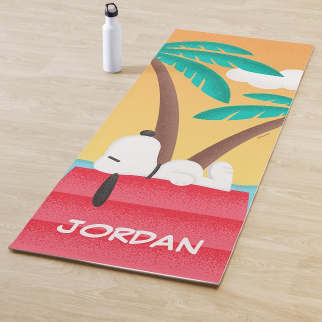 Tapis De Yoga cacahuètes | Snoopy Tropical Deco | Ajouter Votre  (En situation)