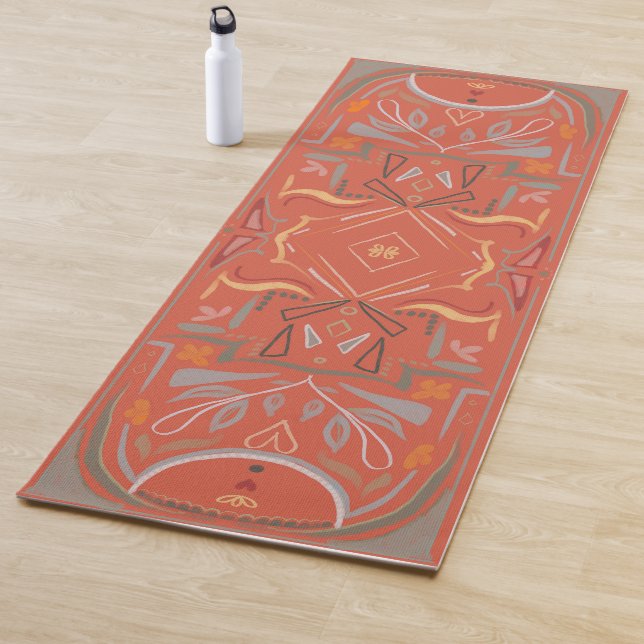 Tapis De Yoga Café Red bird (En situation)