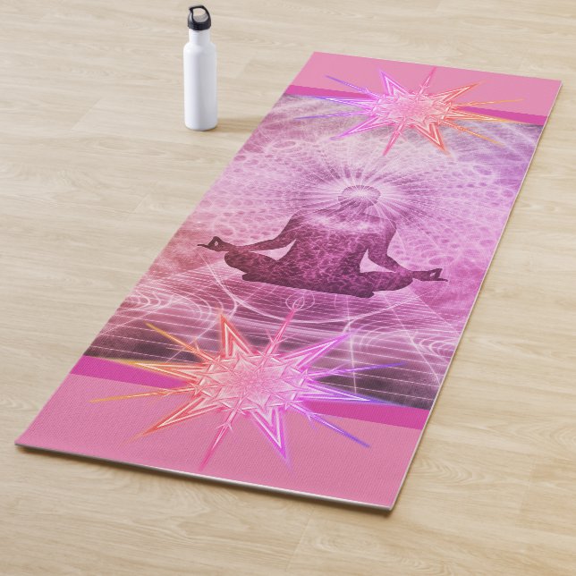 Tapis De Yoga Calme rose Namaste Zen (En situation)