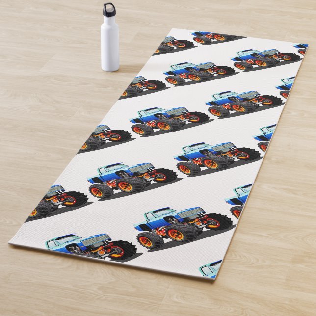 Tapis De Yoga Camion monstre de dessin animé (En situation)