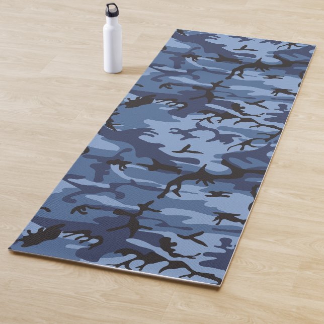 Tapis De Yoga Camouflage bleu marine, Militaire, Armée (En situation)