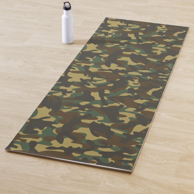 Tapis De Yoga Camouflage de forêt  (En situation)