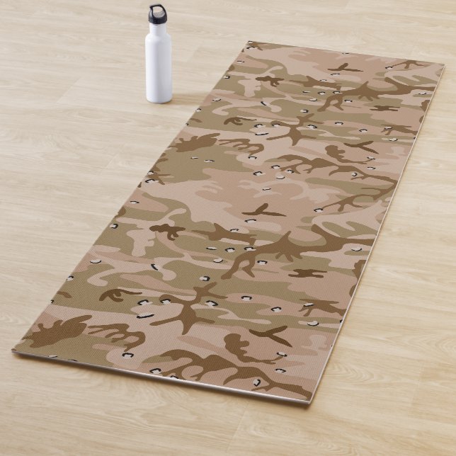 Tapis De Yoga Camouflage Désert Avec Galets, Militaire, Armée (En situation)