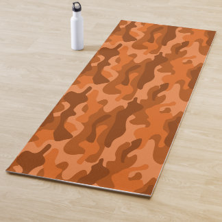Tapis De Yoga Camouflage Monocolore Orange Espagnol