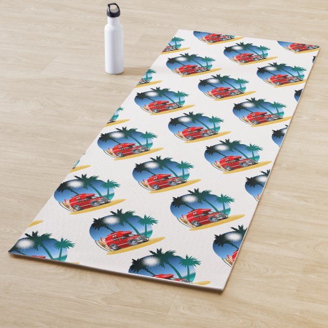 Tapis De Yoga Camper de dessin (En situation)
