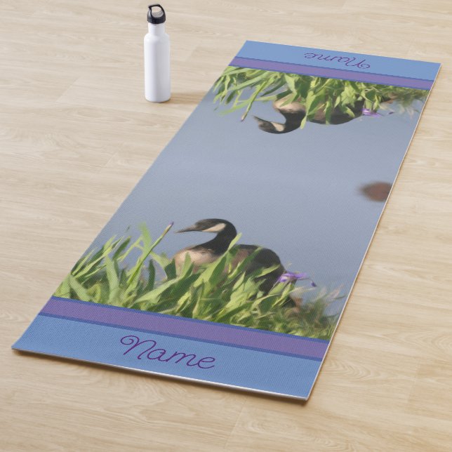 Tapis De Yoga Canada Goose Irises Nature Art Personnalisé (En situation)