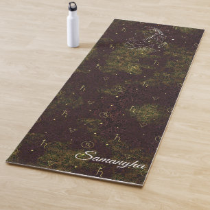 Tapis De Yoga Capricorne Zodiac personnalisé Purple Or Oriental