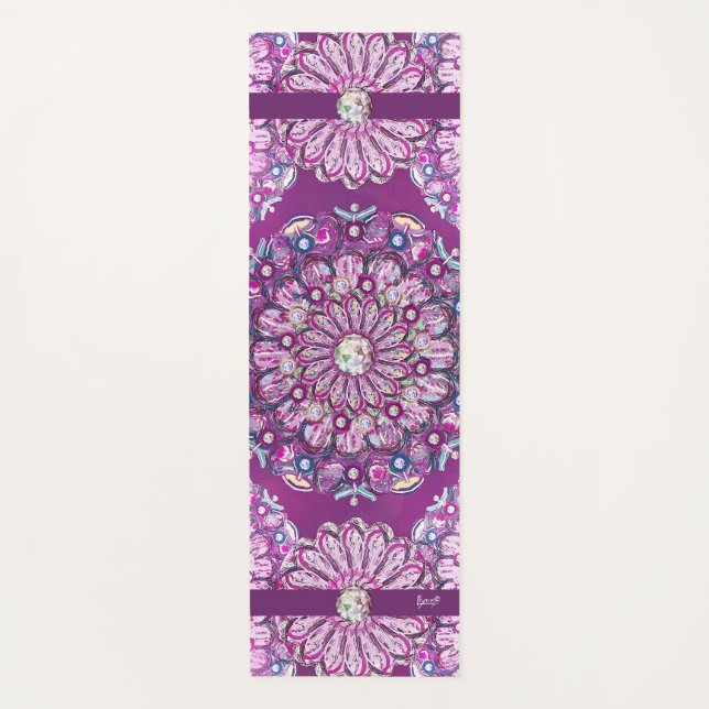 Tapis De Yoga Cardinal rouge Rosace (Devant)